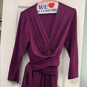 Elegant Purple Wrap Dress